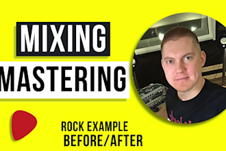 provide mixing mastering rock punk pop vocal song mix and music services