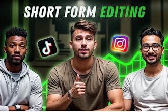 do video editing for instagram reels, ads, youtube shorts, tik tok video editing