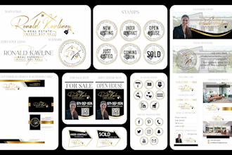 create a real estate signature logo and branding kit