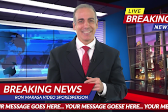 do a breaking news, or presenter spokesperson video