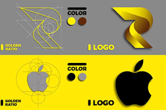 design unique golden ratio logo for your business and brand