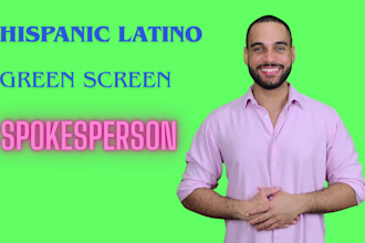 be your hispanic latino green screen spokesperson