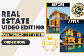 do professional real estate video editing for property listings