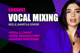 professionally mix and tune indian karaoke or cover vocals