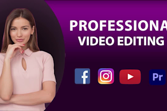 edit social media videos for youtube, facebook and instagram