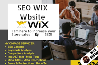 do wix SEO for wix website to increase organic sales