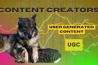 create dog ugc video ads for tiktok, instagram, amazon, facebook, marketing