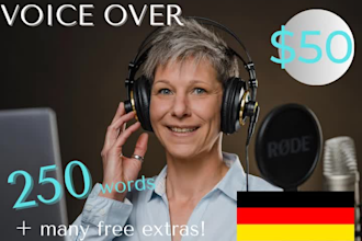 produce a female german voice over in a calming voice