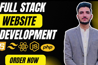 build custom full stack website development, frontend backend developer