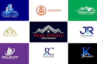 do a unique professional minimalist, property, real estate logo design