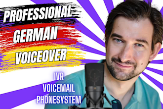 record your IVR in german with background music