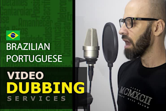 do brazilian portuguese voice over dubbing and sync video