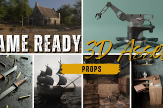 create realistic 3d game models and environments