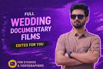 edit full wedding films for you