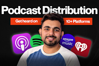 set up, launch and distribute your podcast to apple, spotify and more platforms
