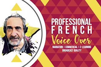 record a french  male voiceover based on narration