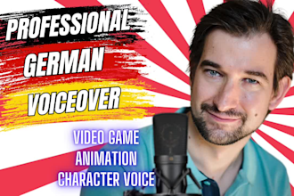record a german voice over for your video game