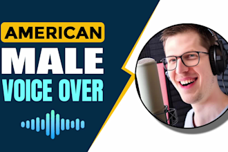 do american male voice over in english, commercial, character, elearning