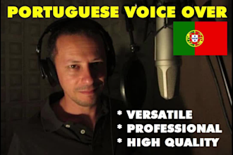 record a male voice over in european iberian portuguese
