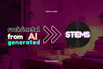 produce rock song stems from ai generated song