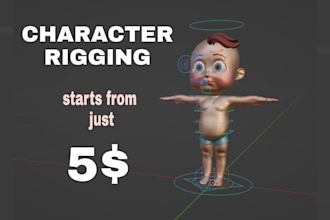 rig your 3d model in blender for game or animation
