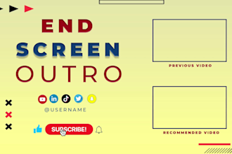 make youtube outro, end screen animation