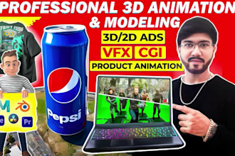 design unique 3d product animation, cgi ads and vfx videos