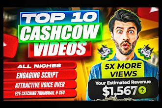 create cash cow videos and top 10 videos for your channel