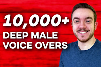 record a deep american english male voice over