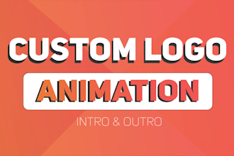 design a stunning custom logo animation and youtube intro