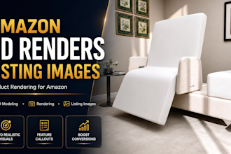 do 3d product rendering for amazon listing images