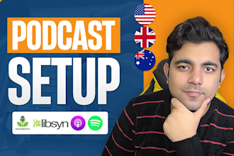 set up your podcast hosting and RSS feed using buzzsprout, libsyn or spotify