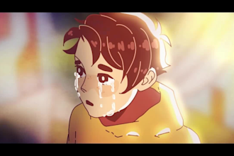make cinematic anime style animation for your story