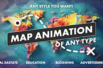 create a professional cinematic map animation