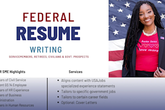 write federal and private sector resume in two days