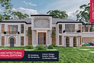 design 3d architectural rendering of interior exterior for house