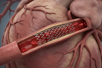 create 3d medical animation for angioplasty stent placement and artery blockage