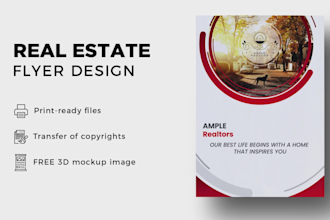 design a professional flyer for real estate, real estate flyer design