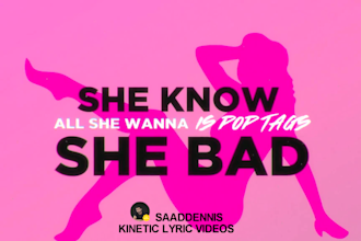 create a kinetic lyric video