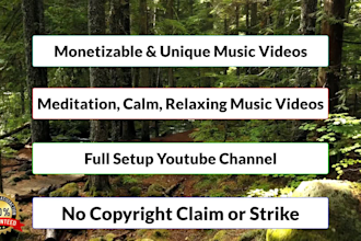 create 50 relaxing meditation, yoga, and sleep music videos for youtube