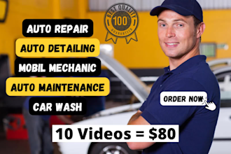 do auto repair video or mobile mechanic auto detailing video
