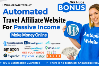 create automated travel affiliate website for passive income