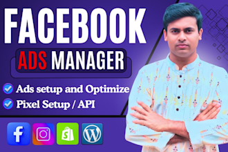 setup and optimize facebook ads, instagram ads, shopify fb ads