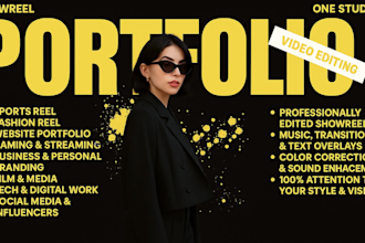 edit your actor demo reel or a professional portfolio showreel