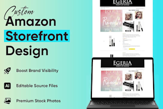 design professional amazon storefront, amazon store setup with custom banners