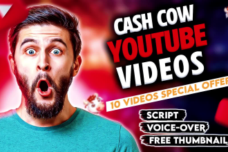 make top10 cash cow youtube videos, automated videos, cash cow channel