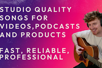 make studio quality songs for your video, podcast or product