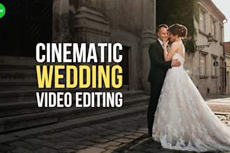 do cinematic wedding video editing, trailer or highlight film, reel