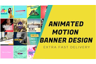 do catchy and artistic motion banner ad for social media