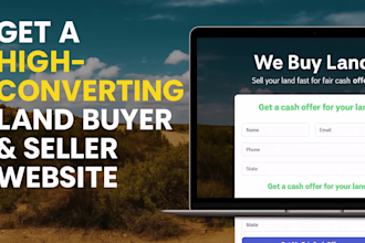 design buyer and seller websites for land flipping business